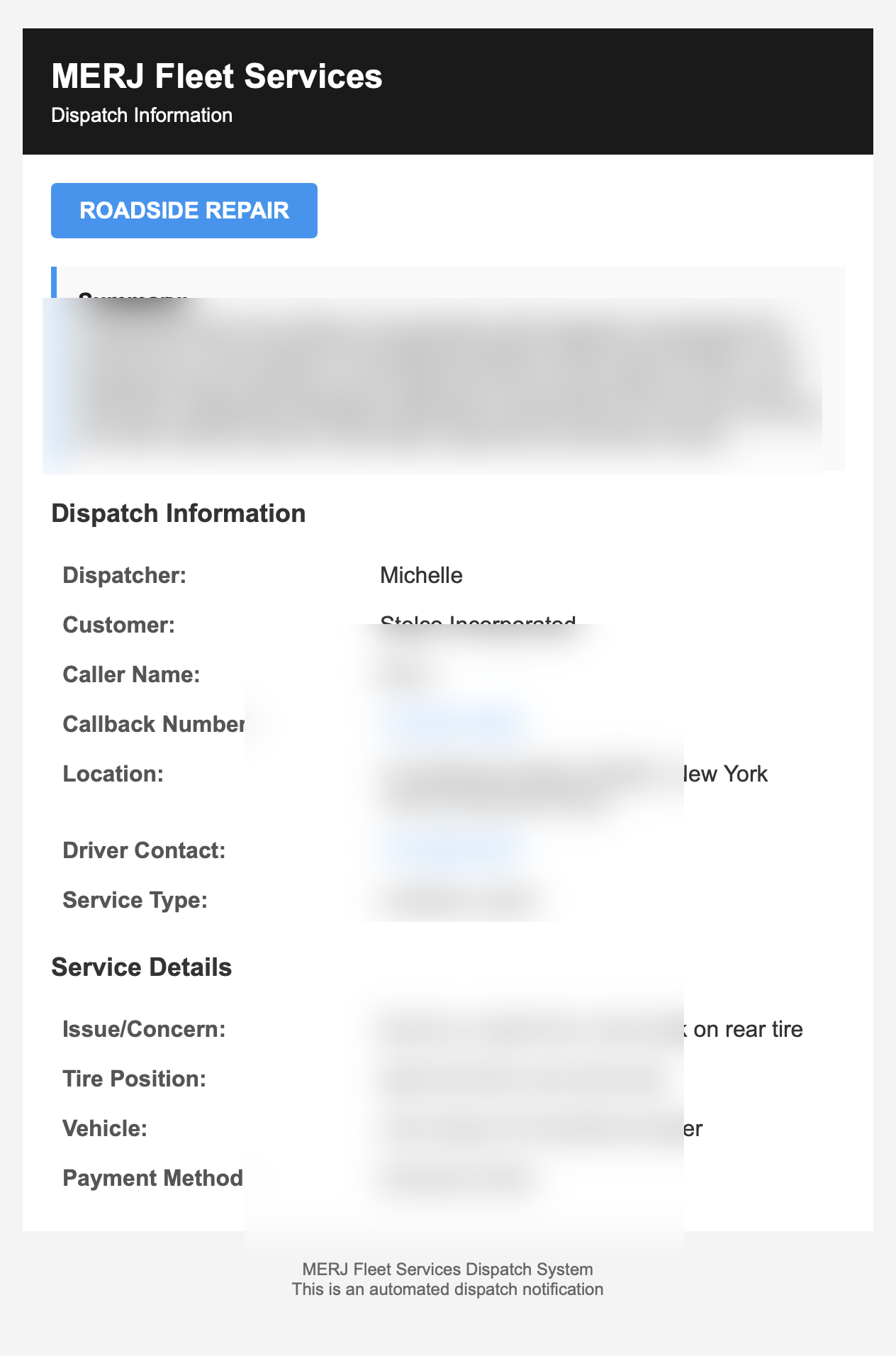Dispatch notification example 2
